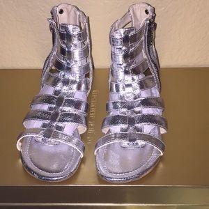 Silver gladiator sandal
